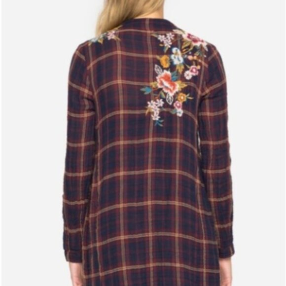 Johnny Was Margot Dress with Pink Floral Embroidery - Picture 4 of 13